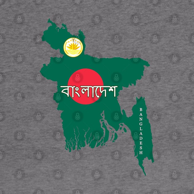 Bangladesh flag & map by Travellers